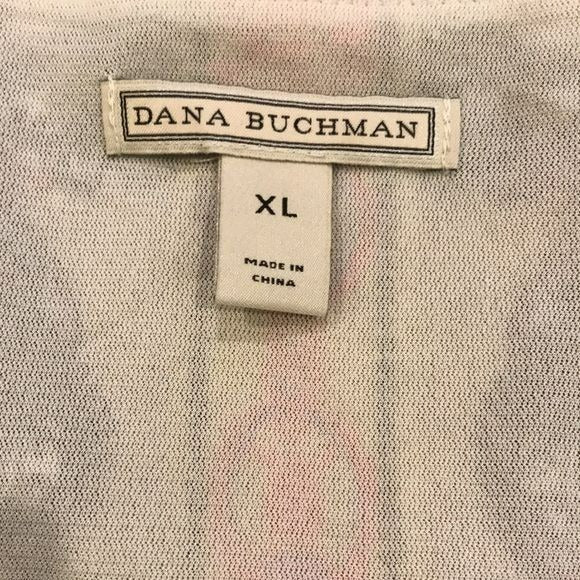 DANA BUCHMAN White Colorful Sleeveless Blouse Size XL