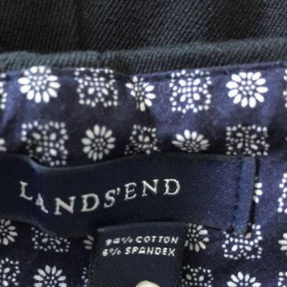 LAND’S END Black Cotton Blend Capris Size 12P