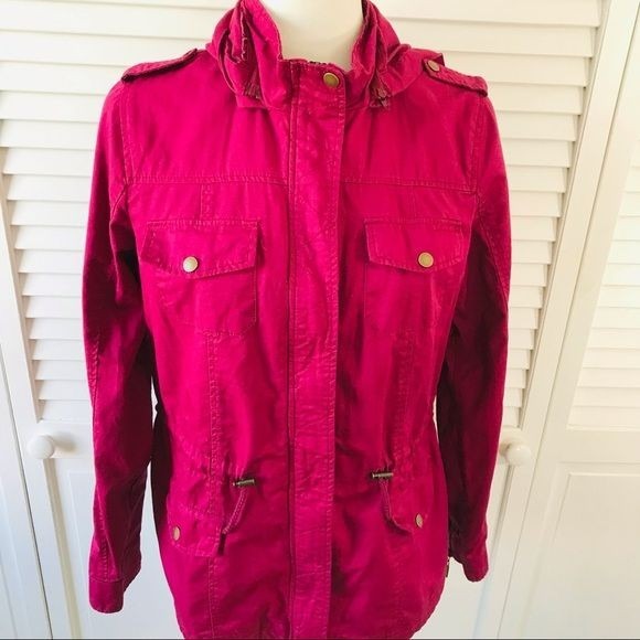 BONGO Dark Pink Hooded Jacket Size M