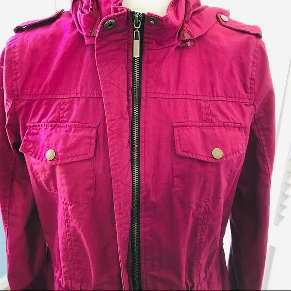 BONGO Dark Pink Hooded Jacket Size M