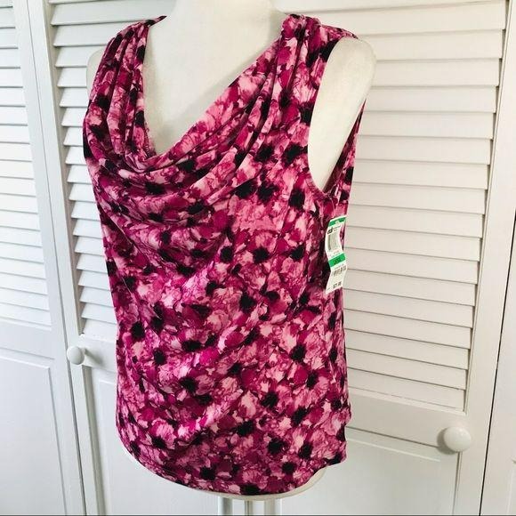 *NEW* CHARTER CLUB Pink Sleeveless Blouse Size L