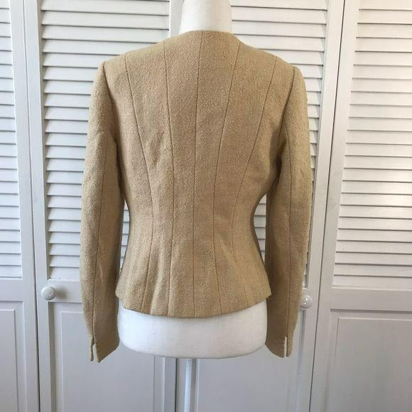 CARLISLE Yellow Wool Blend Blazer Size 8