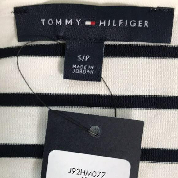TOMMY HILFIGER Black & White Striped Petite Top Size S (New with tags)