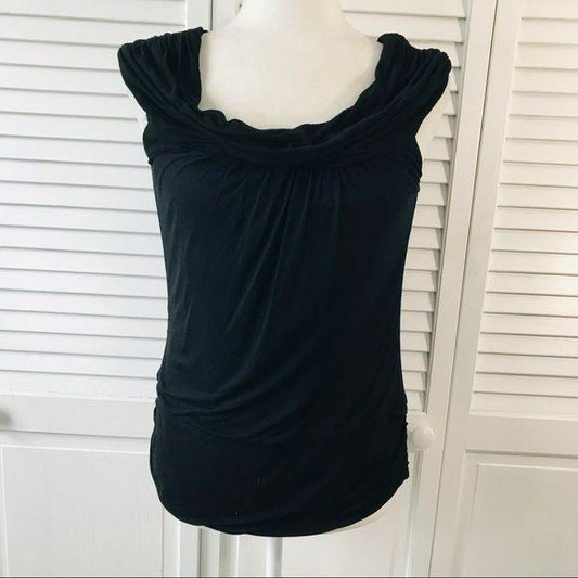 *NEW* WHITE HOUSE BLACK MARKET Black Sleeveless Top