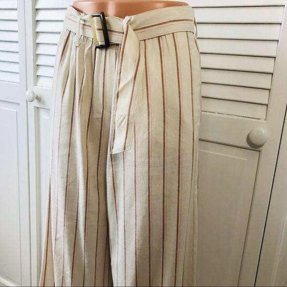 J. JILL Striped Linen Stretch Crop Pant Size XS (New with tags)