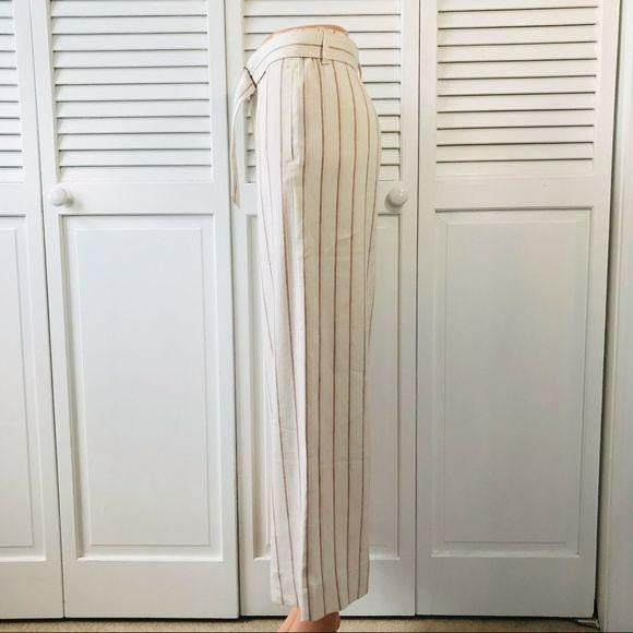 J. JILL Striped Linen Stretch Crop Pant Size XS (New with tags)