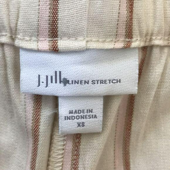 J. JILL Striped Linen Stretch Crop Pant Size XS (New with tags)