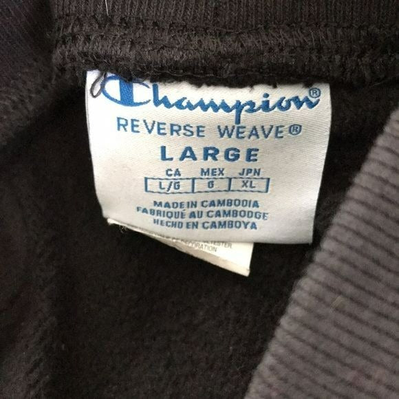 CHAMPION Reverse Weave Black Sweatpants Size L
