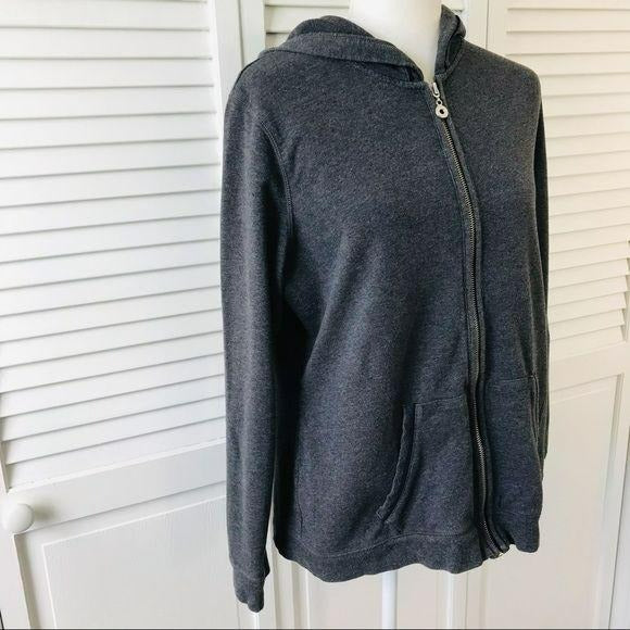 STYLE & CO Sport Gray Zip Up Hoodie Size L