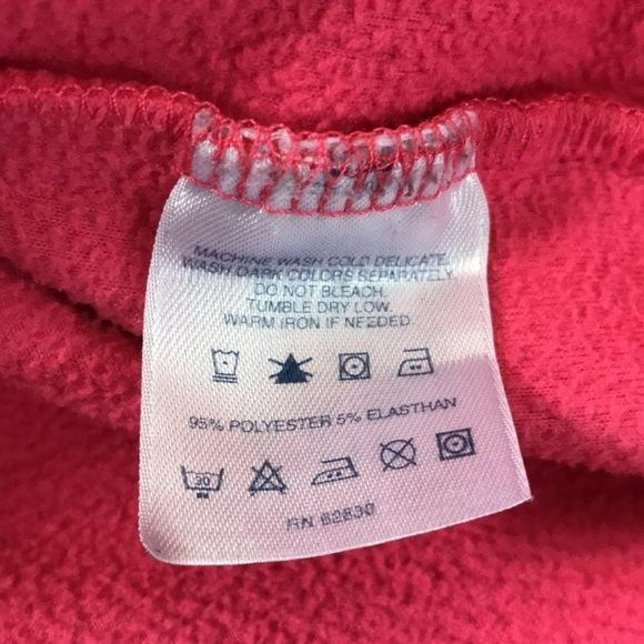 LANDS’ END Pink Fleece Scoop Neck Sweater Size L