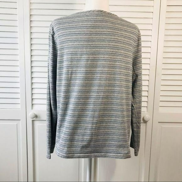 CHARTER CLUB Blue Striped Long Sleeve Shirt Size XL