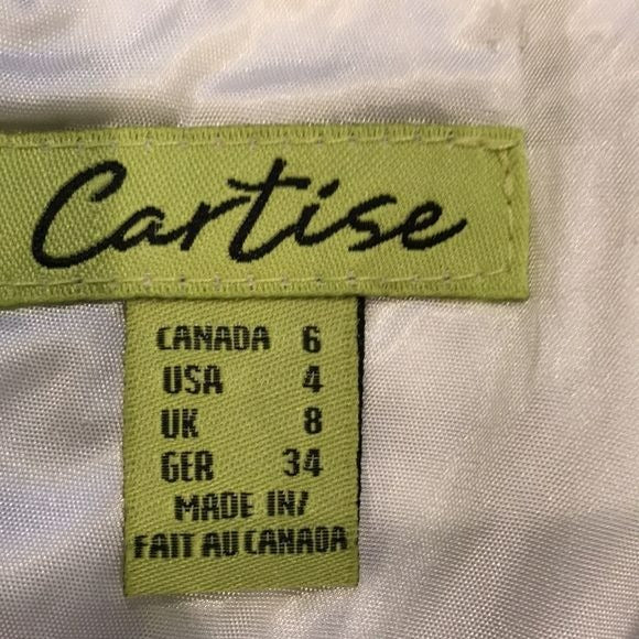 CARTISE White Lace Fit & Flare Skirt Size 4