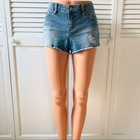 CLUB MONACO Distressed Jean Short Size 2