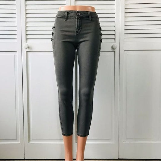 PISTOLA Gray Crop Skinny Jeans Size 26