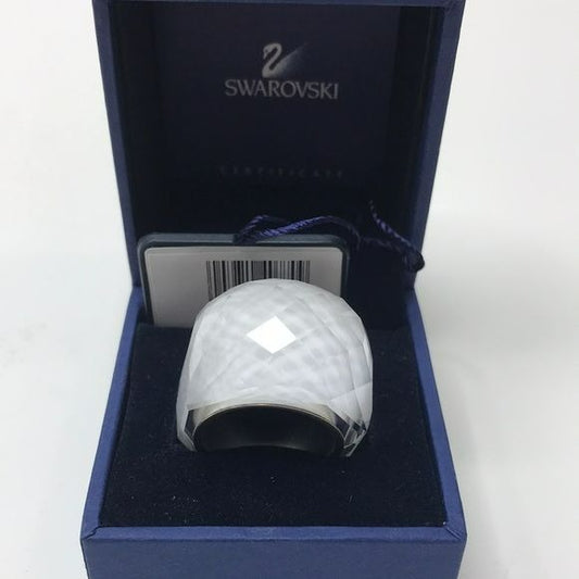 SWAROVSKI White Crystal Cry Ring Size 8 (New in box)