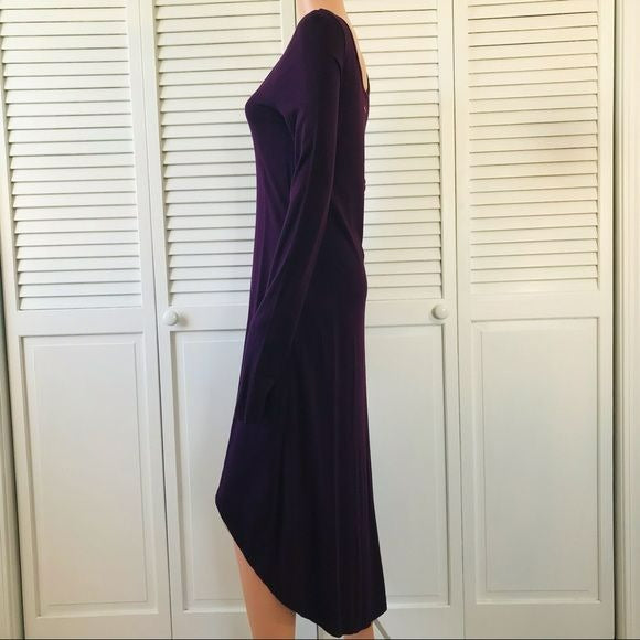 HARD TAIL Purple Long Sleeve High Low Dress Size S