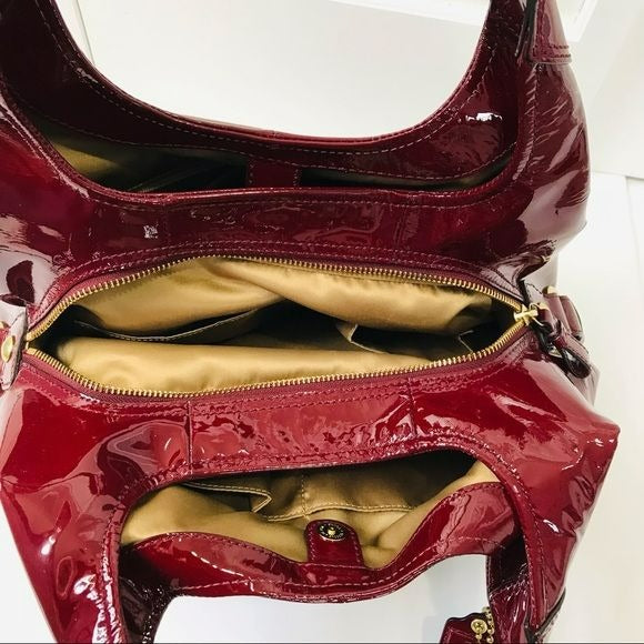 COACH Red Patent Leather Maggie Bag