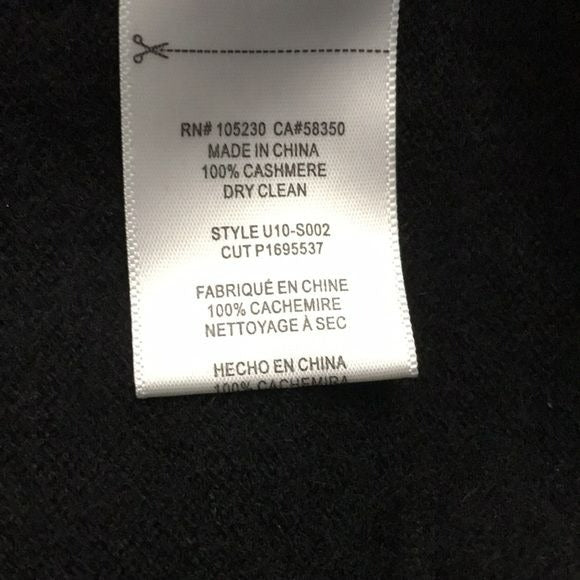 EQUIPMENT Cashmere V-Neck Black Sweater Size XS