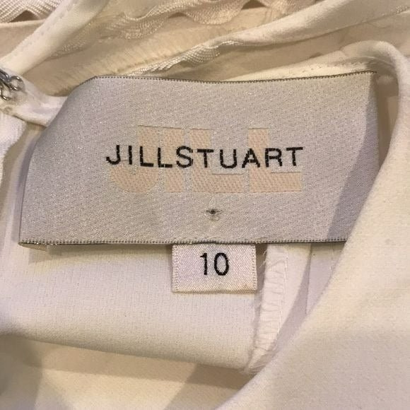 JILL STUART White Pleated Sleeveless Fit & Flare Dress Size 10