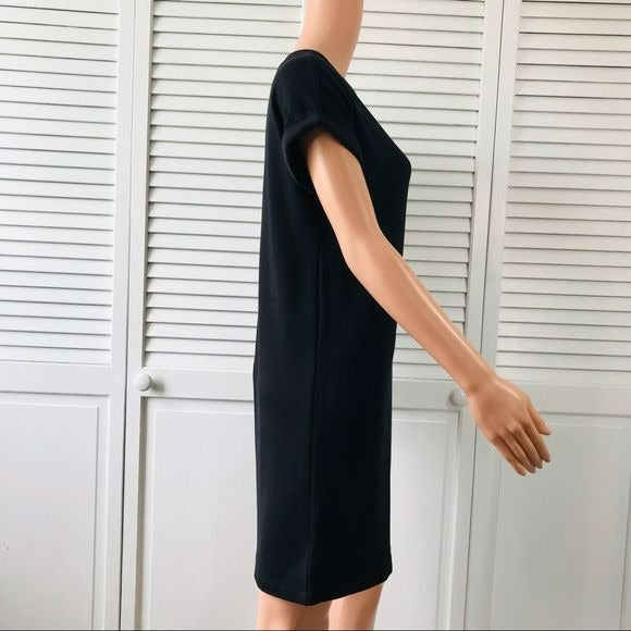 LOU & GREY Black Short Sleeve Sweater Dress Size XS (new with tags)