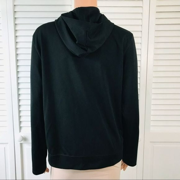 CHAMPION Black Zip Up Hooded Jacket Size XL