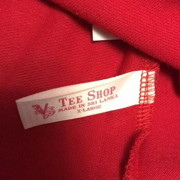 TEE SHOP Red Sleeveless Shirt Size XL