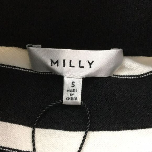 MILLY Striped Engineered Rib Skirt Size S