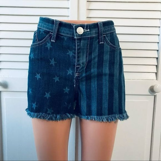 ROCK & REPUBLIC Blue American Flag Jean Shorts Size 8 (new with tags)