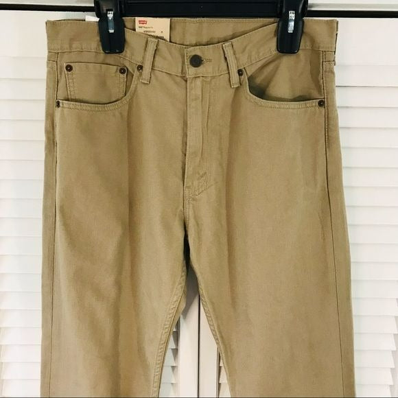 LEVI’S Tan 505 Regular Fit Jeans Size 33x32 (new with tags)