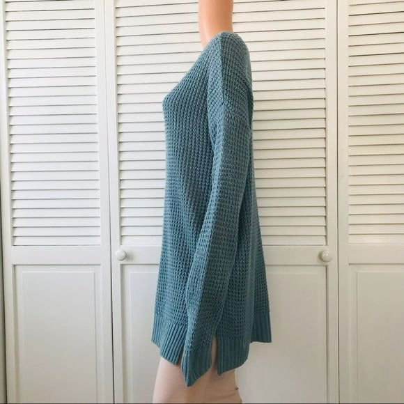 ZENANA PREMIUM Turquoise Knit Sweater Size S