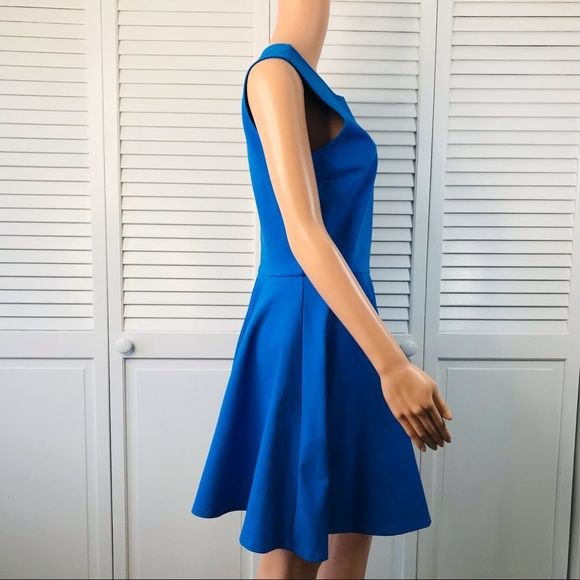 Diane Von Furstenburg Jeanne Blue Fit & Flare Dress Size 12