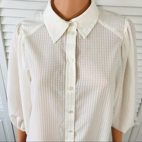 *NEW* SANCTUARY Milk Hillside Button Down Blouse Size S