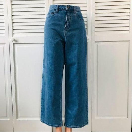 *NEW* KATE SPADE Blue Vintage Wide Leg Denim Jeans Size 28