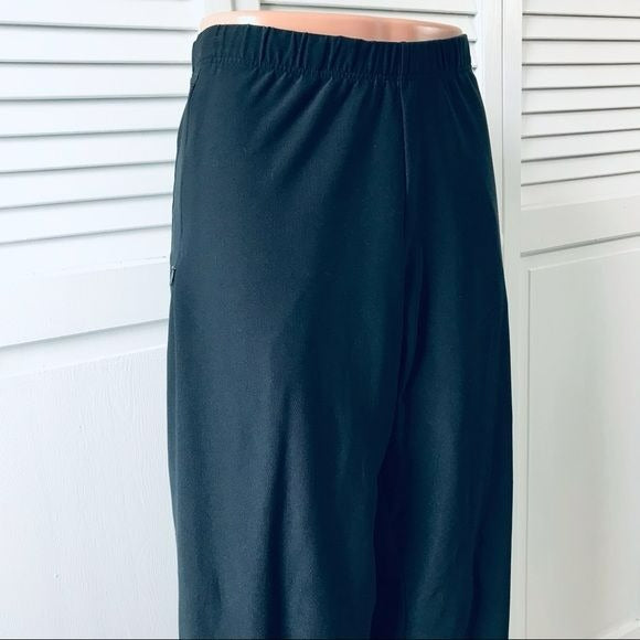 LUCY Black Elastic Waist Pants Size XL Short