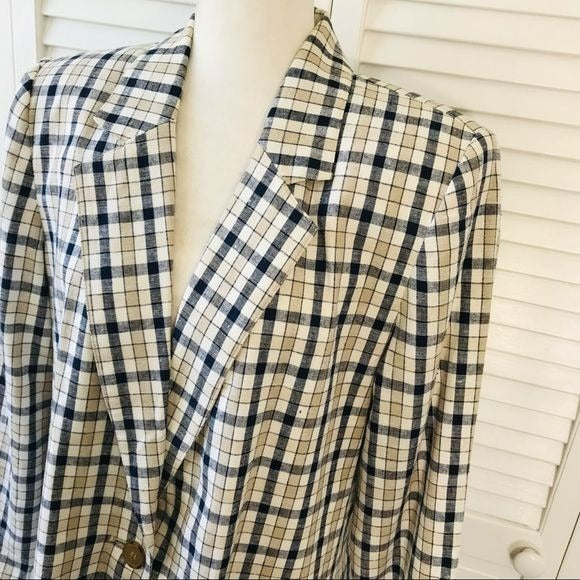 REQUIREMENTS Plaid Blazer Size 14