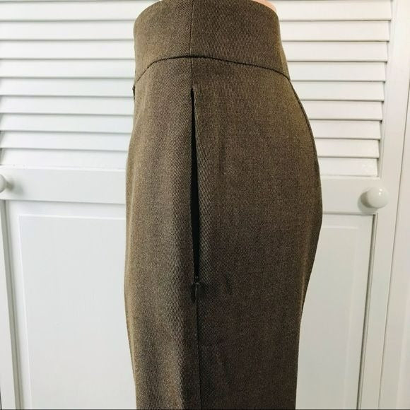 AKRIS PUNTO Brown Wool Wide Leg Pants Size 6