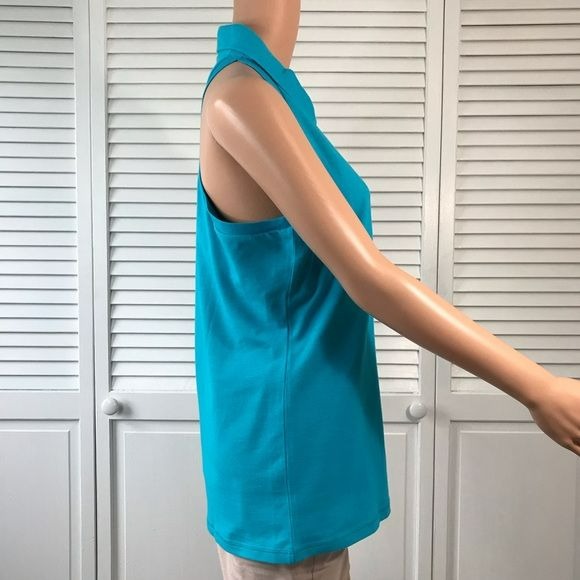 TEE SHOP Blue Sleeveless Shirt