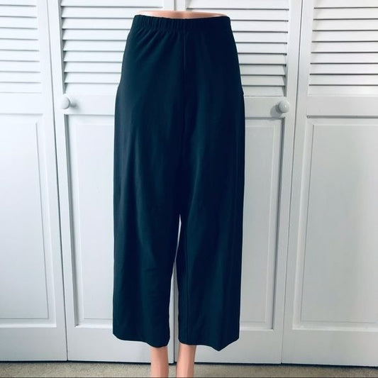LUCY Black Elastic Waist Pants Size XL Short
