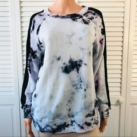 N: PHILANTHROPY White Tie Dye Scoop Neck Sweatshirt Size S