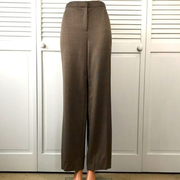 ST. JOHN Brown Wool Blend Pants Size 10