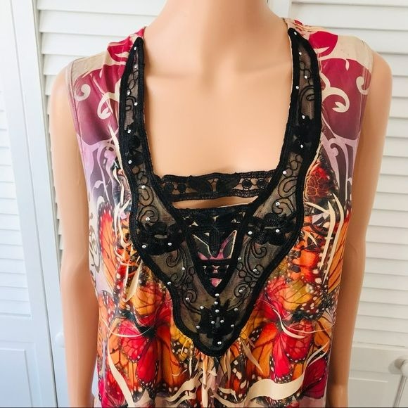 APT. 9 Multicolor Sleeveless V-Neck Blouse Size 1X (new with tags)