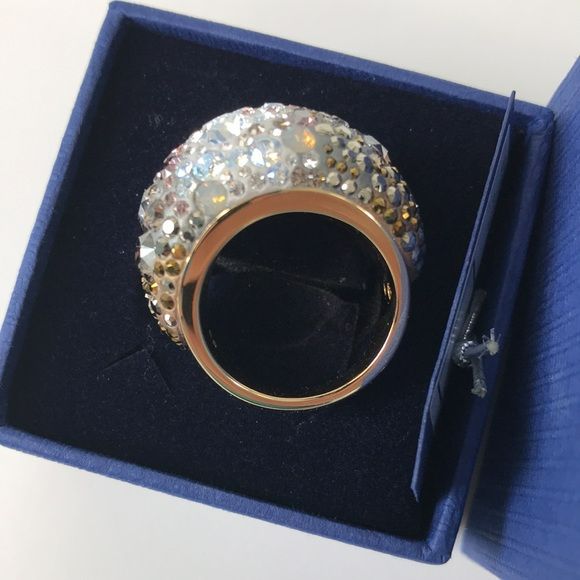 SWAROVSKI Gold Mine Ring Size 8 (new in box)