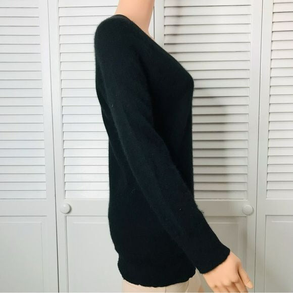 EQUIPMENT Cashmere V-Neck Black Sweater Size XS