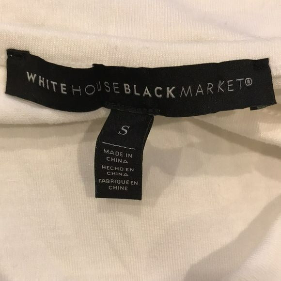 WHITE HOUSE BLACK MARKET White Spaghetti Strap Shirt Size S