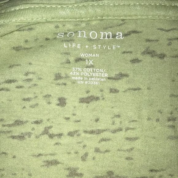 SONOMA Green Lightweight Semi Sheer Tank Top
