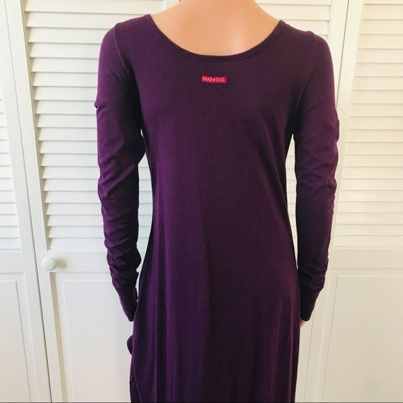 HARD TAIL Purple Long Sleeve High Low Dress Size S