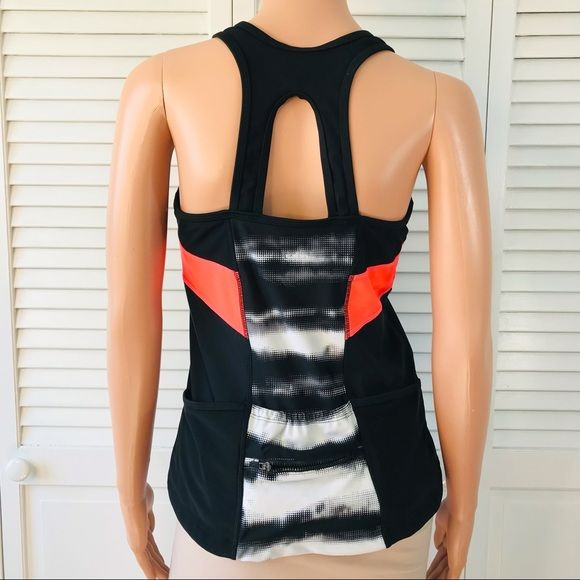 ATHLETA Black Multi Racerback Tank Top Size M