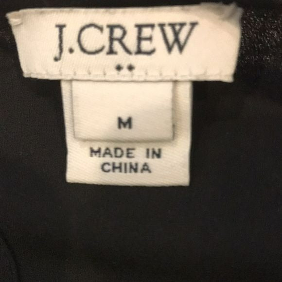 J. CREW Black Bell Sleeve Blouse Size M
