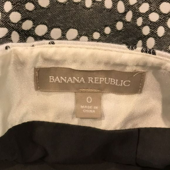 BANANA REPUBLIC Gray White Floral Print Pencil Skirt Size 0