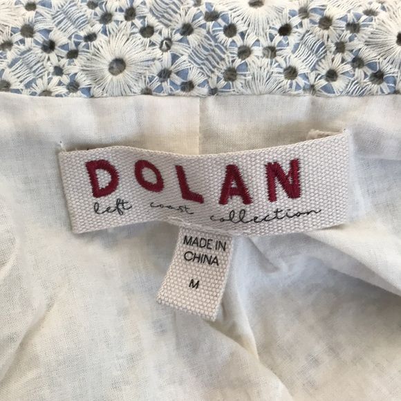 DOLAN By Anthropologie Rossi Eyelet Cream Moto Jacket Size M